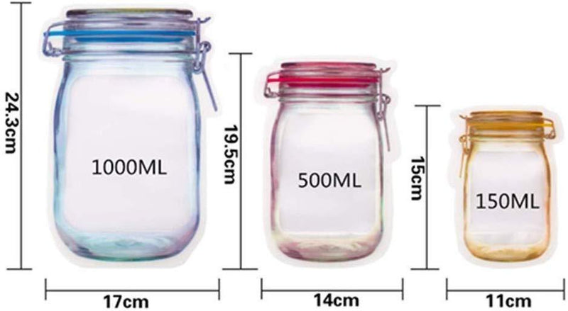 Reusable mason bottle ziplock bag - woowwish.com