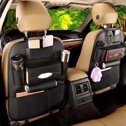 Faux Leather Car Back Seat Organizer - woowwish.com