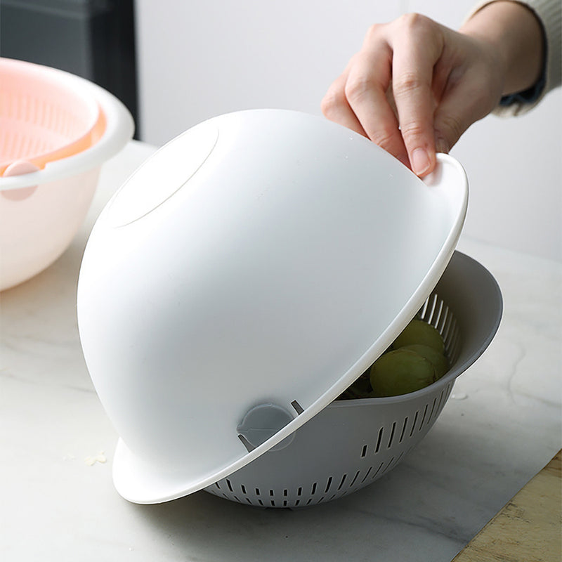 Double Drain Storage Basket Kitchen Tool - woowwish.com