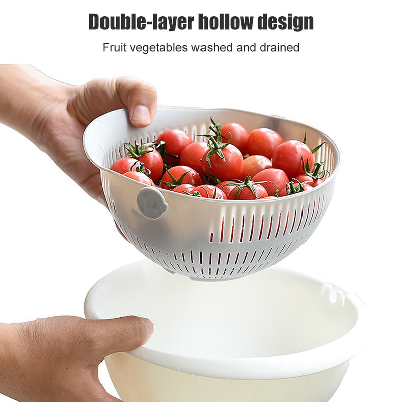 Double Drain Storage Basket Kitchen Tool - woowwish.com