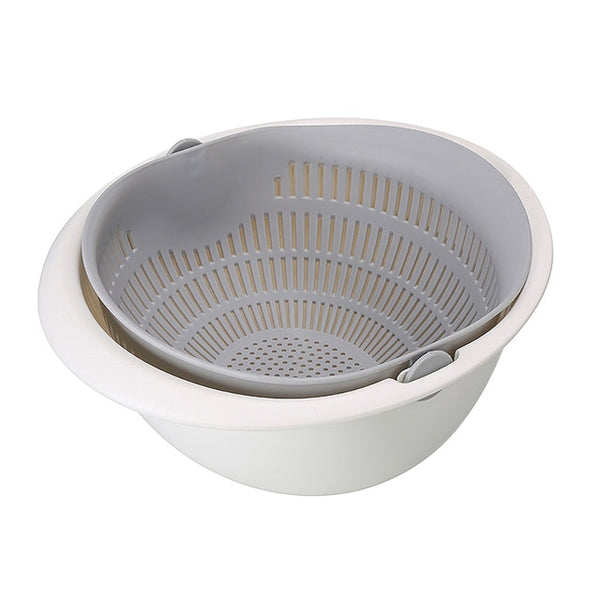 Double Drain Storage Basket Kitchen Tool - woowwish.com