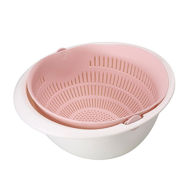 Double Drain Storage Basket Kitchen Tool - woowwish.com
