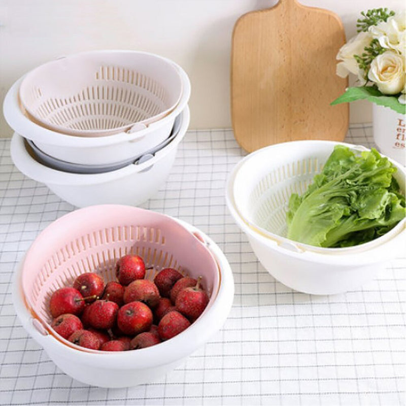 Double Drain Storage Basket Kitchen Tool - woowwish.com