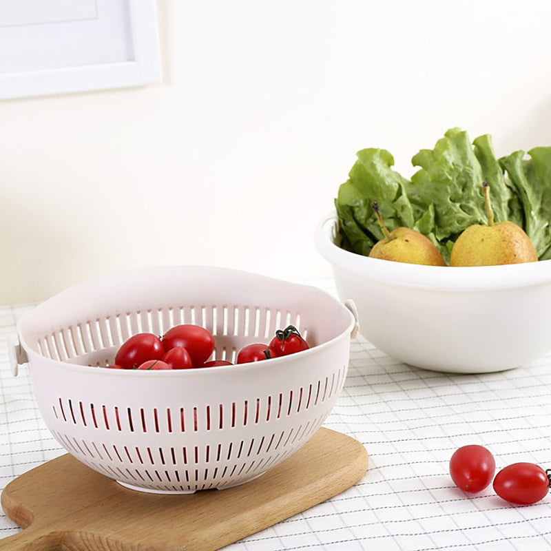 Double Drain Storage Basket Kitchen Tool - woowwish.com