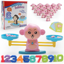 Cute Monkey Dog Balance Digital Cool Math Game - woowwish.com